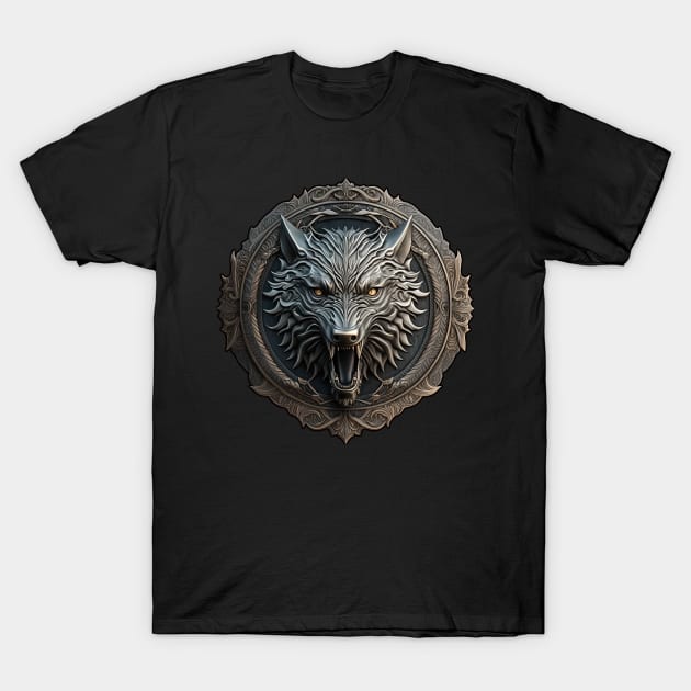 School of the Wolf medallion T-Shirt by MaxDeSanje 